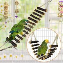 鳥のおもちゃ 木製 ブランコ インコ ストレス解消 運動不足 とまり木_画像4