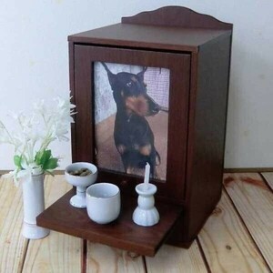  for pets family Buddhist altar Mini Buddhist altar fittings ..5.0 size cinerary urn storage BOX pet dog cat love dog love cat home .. photograph frame photograph inserting memorial box BD163