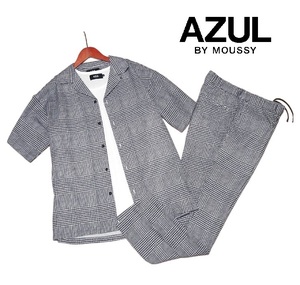  новый товар!! azur bai Moussy relax выставить майка есть Glenn проверка (L) * AZUL BY MOUSSY мужской 3 позиций комплект . помятость чёрный 