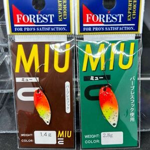 【放流最強】最終1点　フォレスト　ミュー　1.4g 2.8g オオツカ オリカラ　 ラッシュボール　（検　FS01 MIU ホロリウム　