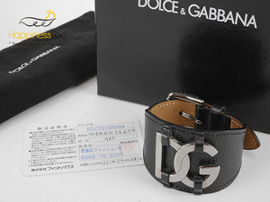 DOLCE＆GABBANA　ドルチェ＆ガッバーナ　型押し　レザーバングル　BJ0361　