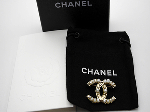  Chanel CHANEL здесь Mark поддельный жемчуг брошь A11C коробка сумка для хранения стандартный ремонт settled 