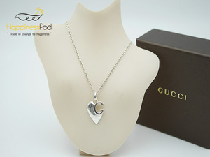  Gucci GUCCI Ag925 G Heart колье серебряный примерно 8.2g