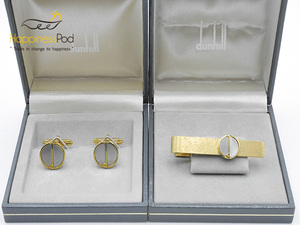 Alfred Dunhill, Ltd. Dunhill tiepin cuffs set box 