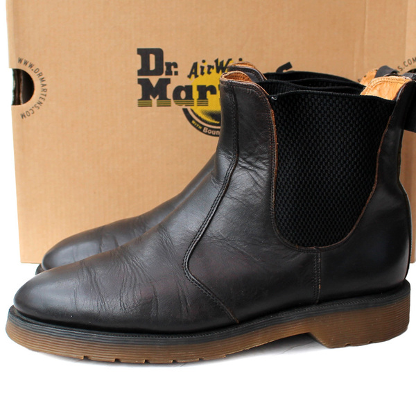 イングランド製★Dr.MARTENS ドクターマーチン★チェルシーブーツ UK6＝25 サイドゴアブーツ ブラック ショートブーツ p i-756