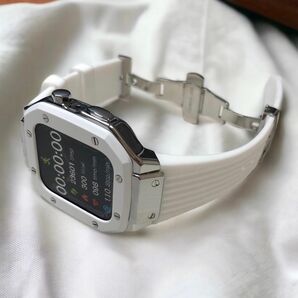 wsw ☆アップルウォッチバンド ラバーベルト Apple Watch ケース　カバー　44mm 45mm