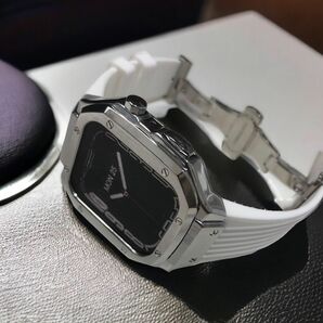 ssw ☆アップルウォッチバンド ラバーベルト Apple Watch ケース　カバー　44mm 45mm