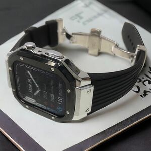 bsb ☆アップルウォッチバンド ラバーベルト Apple Watch ケース　カバー　44mm 45mm