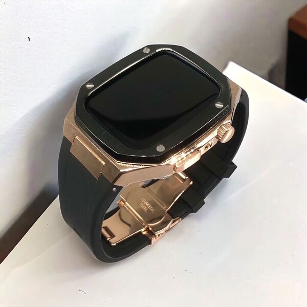 Newrbrgb★アップルウォッチバンド ラバーベルト カバー Apple Watch ケース 44mm 45mm