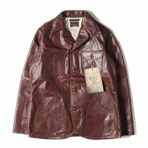 新品 DALEES ダリーズ ジャケット サイズ:17.5(XL) 23AW ホースハイドレザー サック ジャケット TICK.HIDE 10s Sack Jacket ブラウン