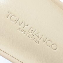 TONY BIANCO トニービアンコ サンダル ミュール 靴 ベージュ 7 23.5cm ヒール スクエアトゥ レザー ALEXA 22春夏 ブランド_画像5