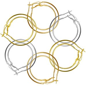 60個 50mm/60mm イヤリング ビーズフープ イヤリング ラウンドビーズ ピアス