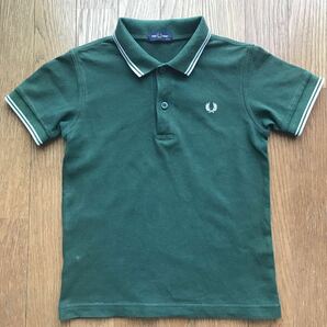 送料無料 フレッドペリー ポロシャツ キッズ 緑 ☆ fred perry 6-7歳 120cm相当