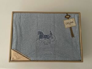 CELINE Celine bath towel blue horse car embroidery 