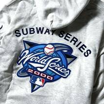 新品 AVIREX × MLB アヴィレックス 定価1.5万 刺繍×ワッペン スウェット パーカー プルオーバー 3231011 L ヤンキース×メッツ ◆B3038a_画像7