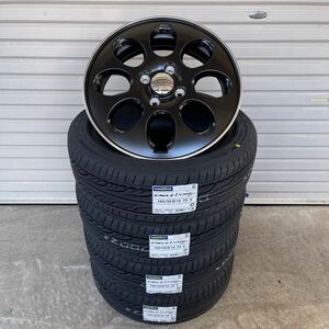 ララパームオーバル◆165/55R15◆グッドイヤーLS2000◆新品4本セット◆ララパームラパンスペーシアワゴンR N-BOX タントココア　ブラック