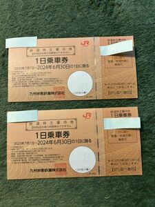 JR Kyushu 1 day passenger ticket 2 sheets set!