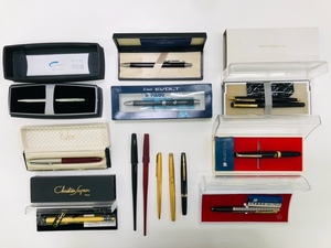 UWA(8539-9350) 万年筆・ボールペン おまとめ PLATINUM/PILOT/PARKER/SAILOR/CROSS/VICUNA 計14本