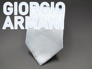 【アルマーニ】 OC 572 ジョルジオ アルマーニ GIORGIO ARMANI ネクタイ 白系 チェック ジャガード