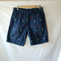 Polo Ralph Lauren ショートパンツ 29 チノパン ネイビー コットンパンツ ラルフローレン ショーツ ポロ アメカジ 古着 3 ショートパンツ_画像3