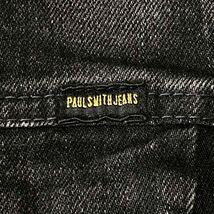 ●ポールスミス ジーンズ デニムジャケット メタルボタン 銀 Gジャン ジージャン 超希少 Paul Smith Jeans ストレッチ ブラック 黒 メンズ_画像8