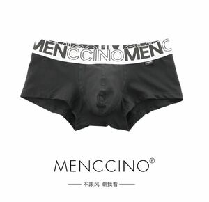 MENCCINO メンズ ボクサーパンツ セクシー ローウエスト サイズ M ブラック
