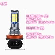 H8/H11/H16/HB4車検対応 爆光 2色切り替え LED フォグランプ LEDバルブ ポン付け ダイハツタント/ムーブ_画像7