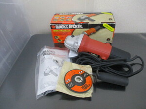 §140 グラインダー BLACK&DECKER ブラック&デッカー ディスクグラインダ 100mm KG100 検：工具 DIY用品 電動工具 研削 研磨機 切断