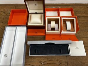 美品　HERMES エルメス エルメス時計 空箱 BOX 時計ケース　ボックス　木箱　ウッド　腕時計　付属品　4点セット