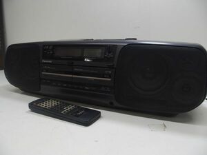 *Panasonic CD radio-cassette RX-DT9 Bubble radio-cassette radio-cassette double cassette tape / radio simple operation verification ending present condition goods 