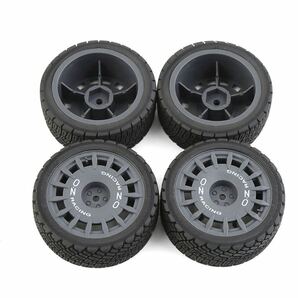 グレー 直径67mm ラジコン RC HPI 京商 1/10 ラリー ドリフト xv01 tt02タミヤMF01X RC4WD CC01 CR01汎用 ホイール タイヤ セット