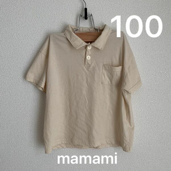 【100size】manami 半袖ポロシャツ シャツ 襟付きトップス キッズ 韓国子供服