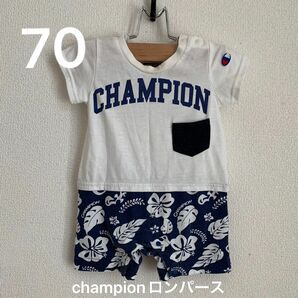 【70size】champion チャンピオン ロンパース ベビー カバーオール 半袖 子供服 ベビー服 男の子70