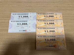 【2024/11/30まで】1000円×6枚 6000円分 コジマ ビックカメラ 株主優待券