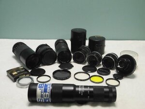 E092/ junk [OLYMPUS/MAMIYA/CANON camera lens * lens filter etc. great number various together total 14 point ] camera supplies 