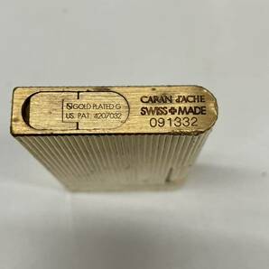 j4d228 CARAN d'ACHE カランダッシュ GENEVE ライター 火花確認 喫煙具 喫煙グッズ ゴールドカラー の画像3