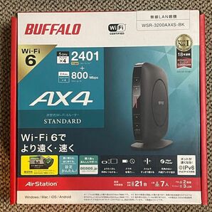 wsr-3200ax4s-bk BUFFALO バッファロー 無線LAN Wi-Fiルーター 親機 LAN Wi-Fi 新品未使用