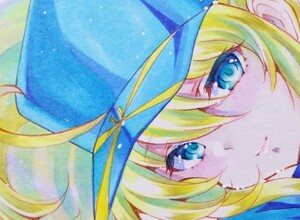 色紙〔　謎のヒロインXX　FGO　Fate　grandorder　〕　同人　オリジナル　手描きイラスト　女の子　illustration