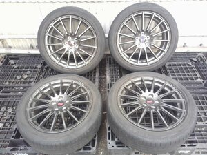 ☆ スバル STi 17インチ ENKEI アルミホイール 4本 205/50R17 STF8 ★ 個人宅配達不可 ★ 【中古】