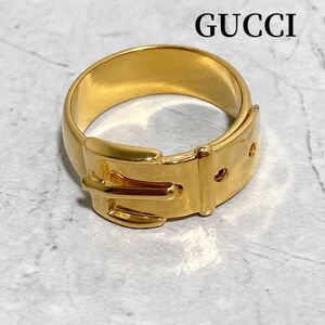 GUCCI グッチ スカーフリング ベルトモチーフ　ゴールド