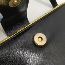 【1444】ピエールカルダン　レザー　がま口　ゴールド金具　2wayワンショルダーバッグ　パーティー　フォーマル　セレモニー　クラシック　_画像10