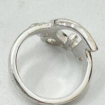 Christian Dior クリスチャン ディオール　指輪 リング ラインストーン　シルバー　アクセサリー 約9号　05-0415_画像5