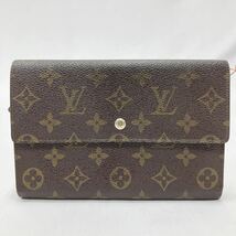 正規品　LOUIS VUITTON ルイ・ヴィトン M60135 ポシェット・パスポール モノグラム ブラウン 三つ折り長財布 02-0415_画像1