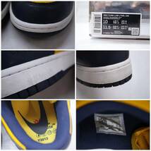 200【1円～】NIKE ナイキ Off-White DUNK LOW LTHR ゴールド ネイビー ホワイト CT0856-700 28.0cm スニーカー_画像10