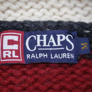 28【1円～】CHAPS チャップス OVM 90's CHAPS Ralph Lauren ラルフローレン ハーフジップニット Mサイズの画像4
