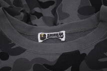 260【1円～】A BATHING APE アベイシングエイプ ABC シャーククルーネック スウェット ブラック 長袖 FREE_画像3