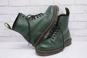 500[1 jpy ~]Dr.Martens( Dr. Martens ) 8HOLE race up is ikatto boots green 26.0cm