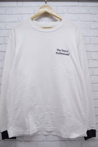 776【1円～】Ennoy ザ・エンノイプロフェッショナル ロゴ クルーネック Lサイズ SS20BRENCT06AM 2022SS Tシャツ 長袖