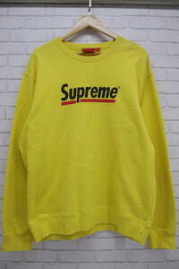 507【1円～】Supreme シュプリーム Underline Crewneck Yellow クルーネック イエロー スウェット ストリート 20AW 長袖 XLサイズ