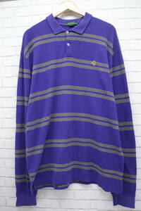 894【1円～】90's Ralph Lauren ラルフローレン L/S ポロシャツ 長袖シャツ Lサイズ